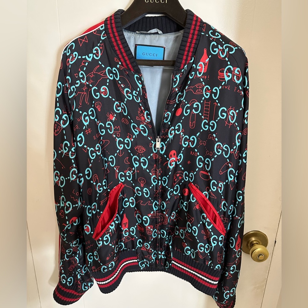 Limited Edition- Gucci Ghost - Silk - Bomber Jacket